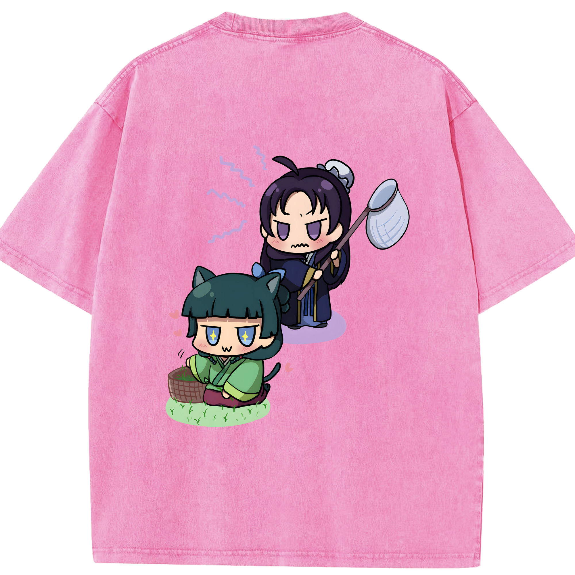 （画像用） 薬屋のひとりごと The Apothecary Diaries 綿100% ヴィンテージ風 半袖Tシャツ（背面プリント）